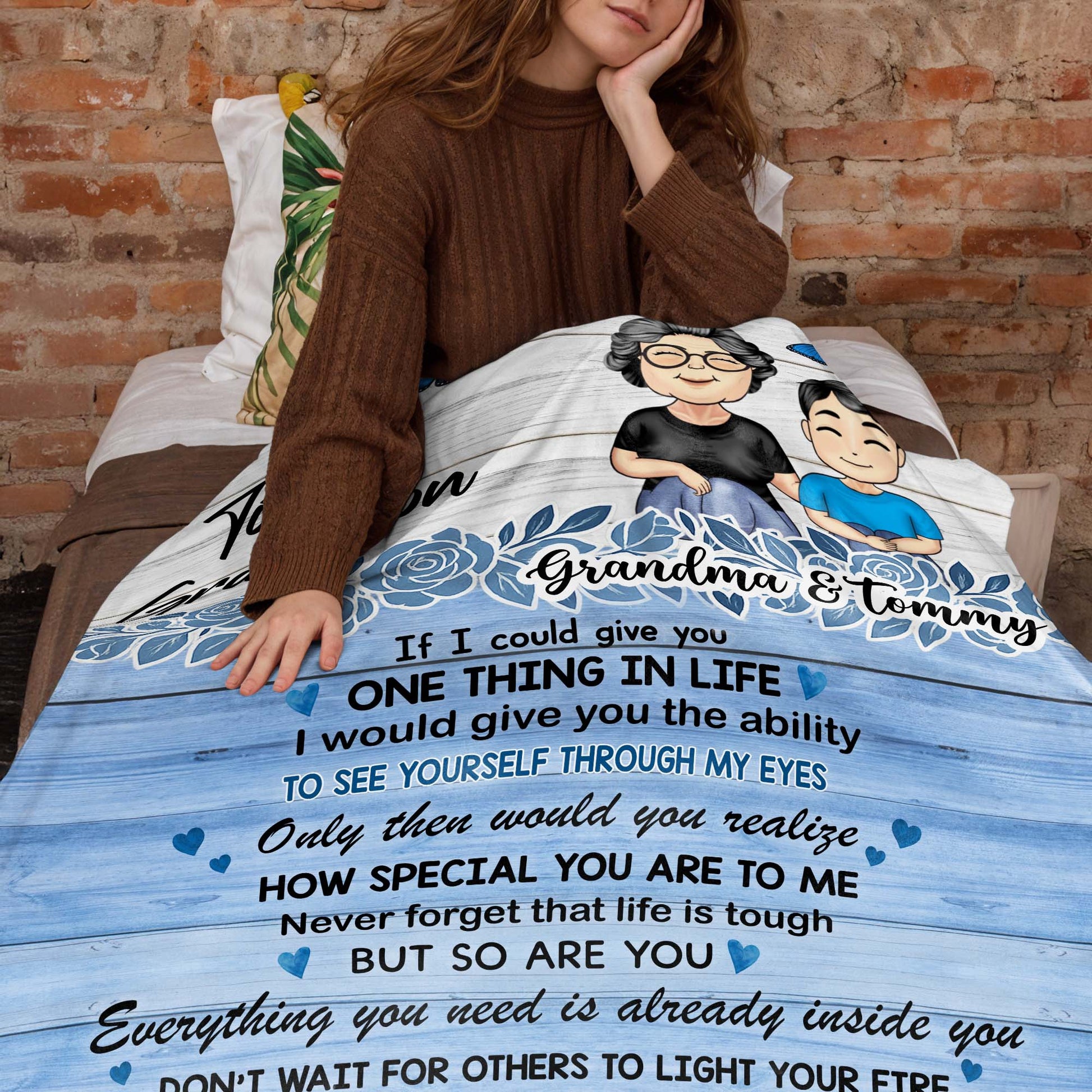 Love Your Grandma, Butterflies And Flowers