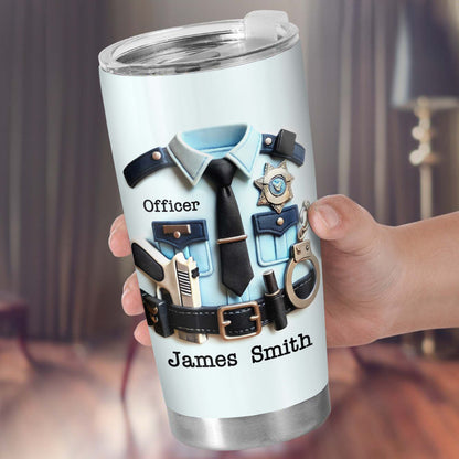 To My Amazing Grandson, Love Grandma, Police Officer Uniform and Badge