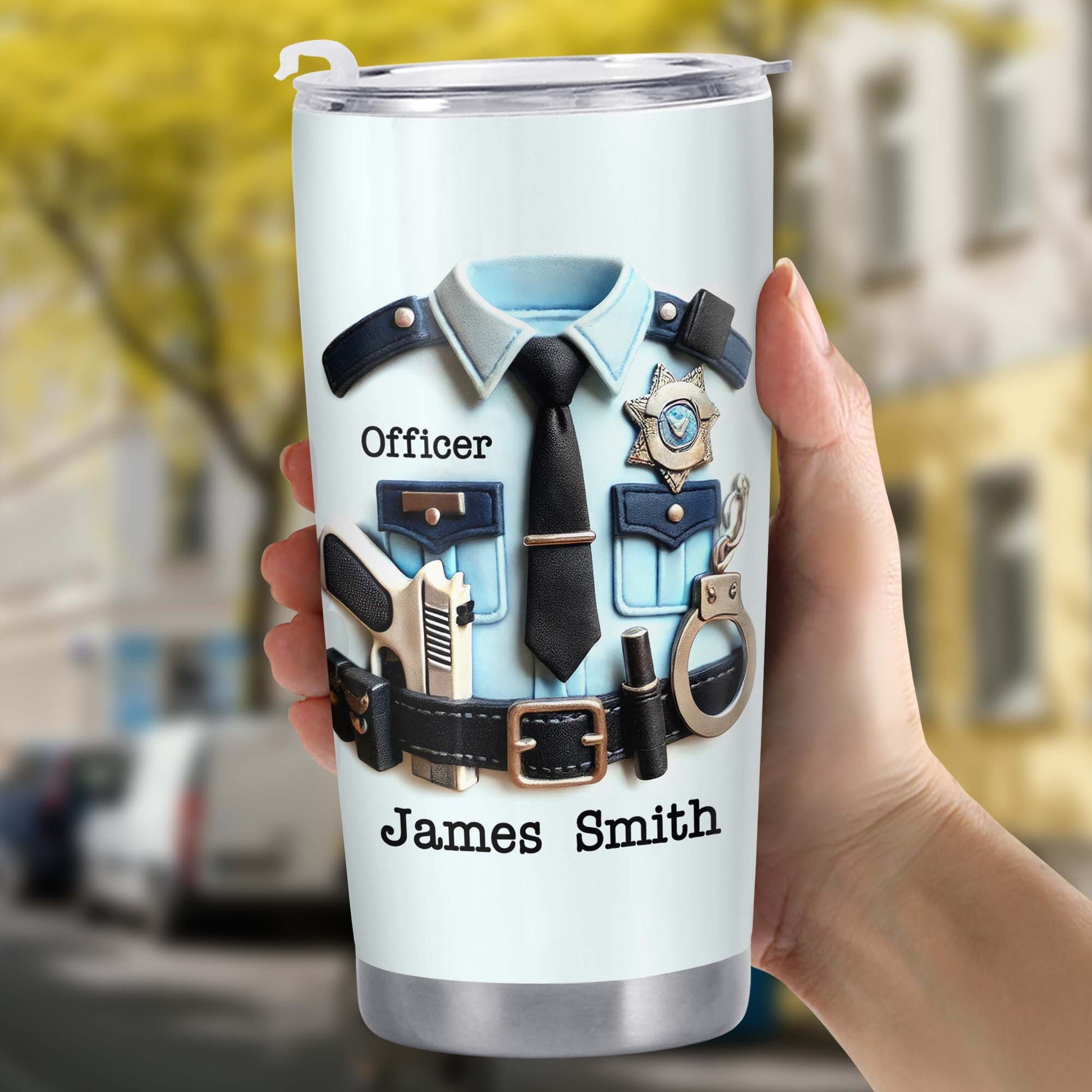 To My Amazing Grandson, Love Grandma, Police Officer Uniform and Badge