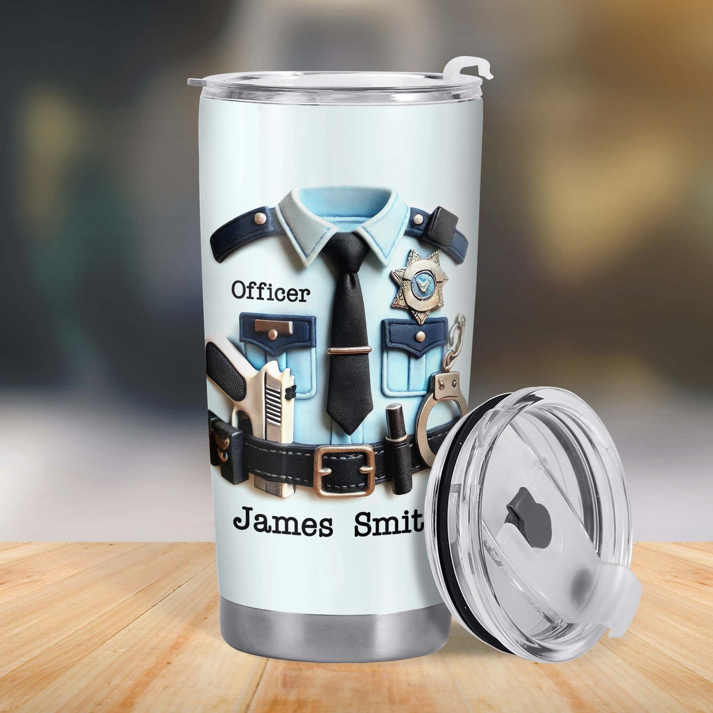 To My Amazing Grandson, Love Grandma, Police Officer Uniform and Badge