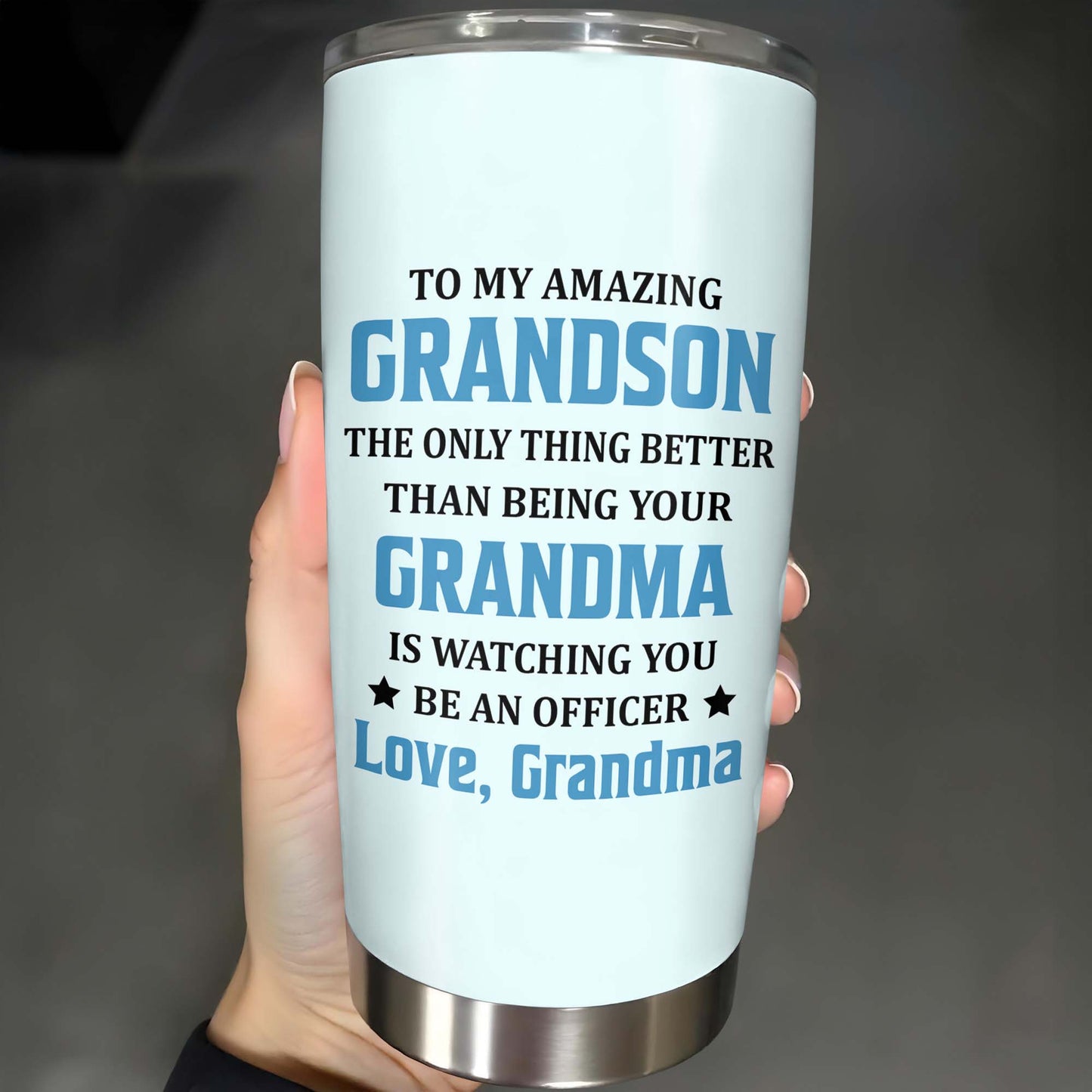 To My Amazing Grandson, The Only Thing Better Than Being Your Grandma, Police Uniform And Handcuffs