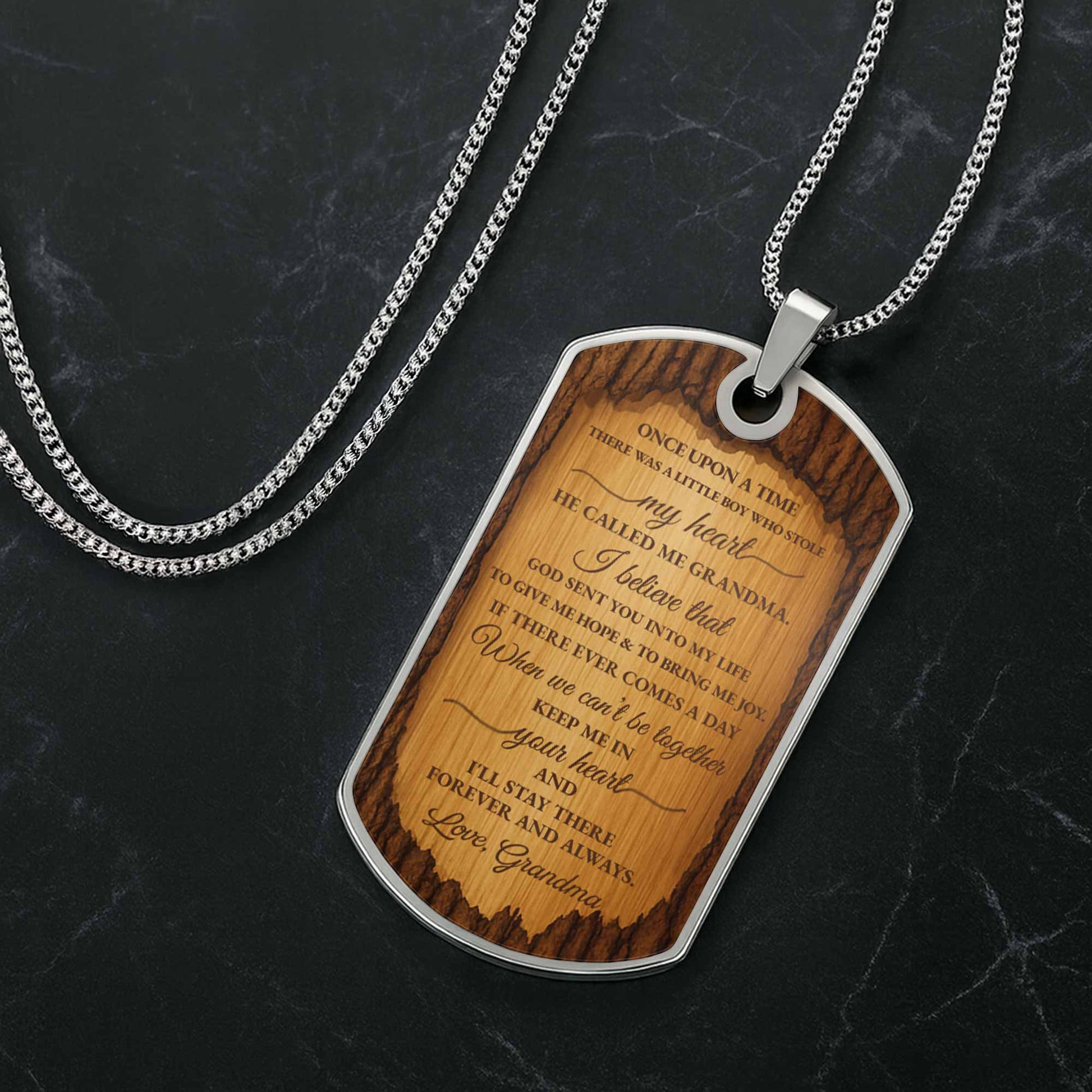 To My Grandson Aquarius Sign Necklace