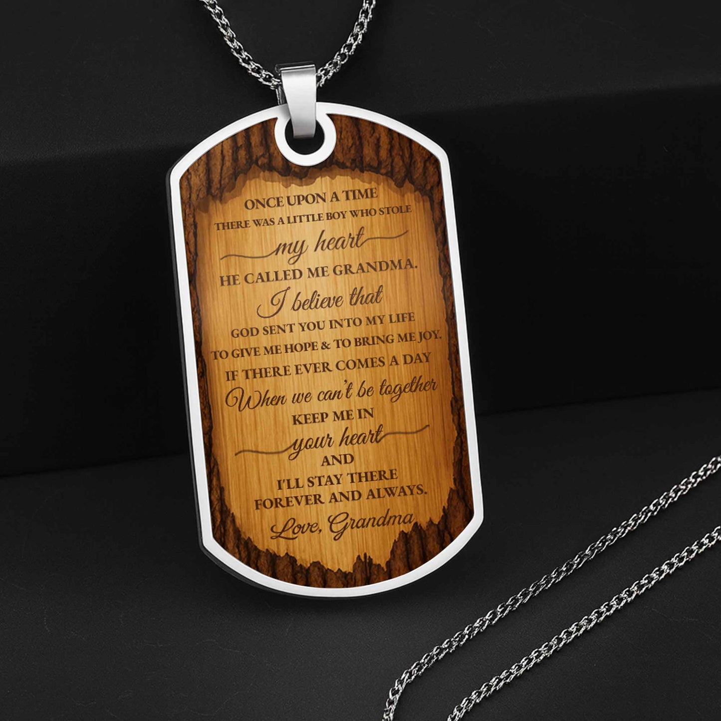 To My Grandson Aquarius Sign Necklace