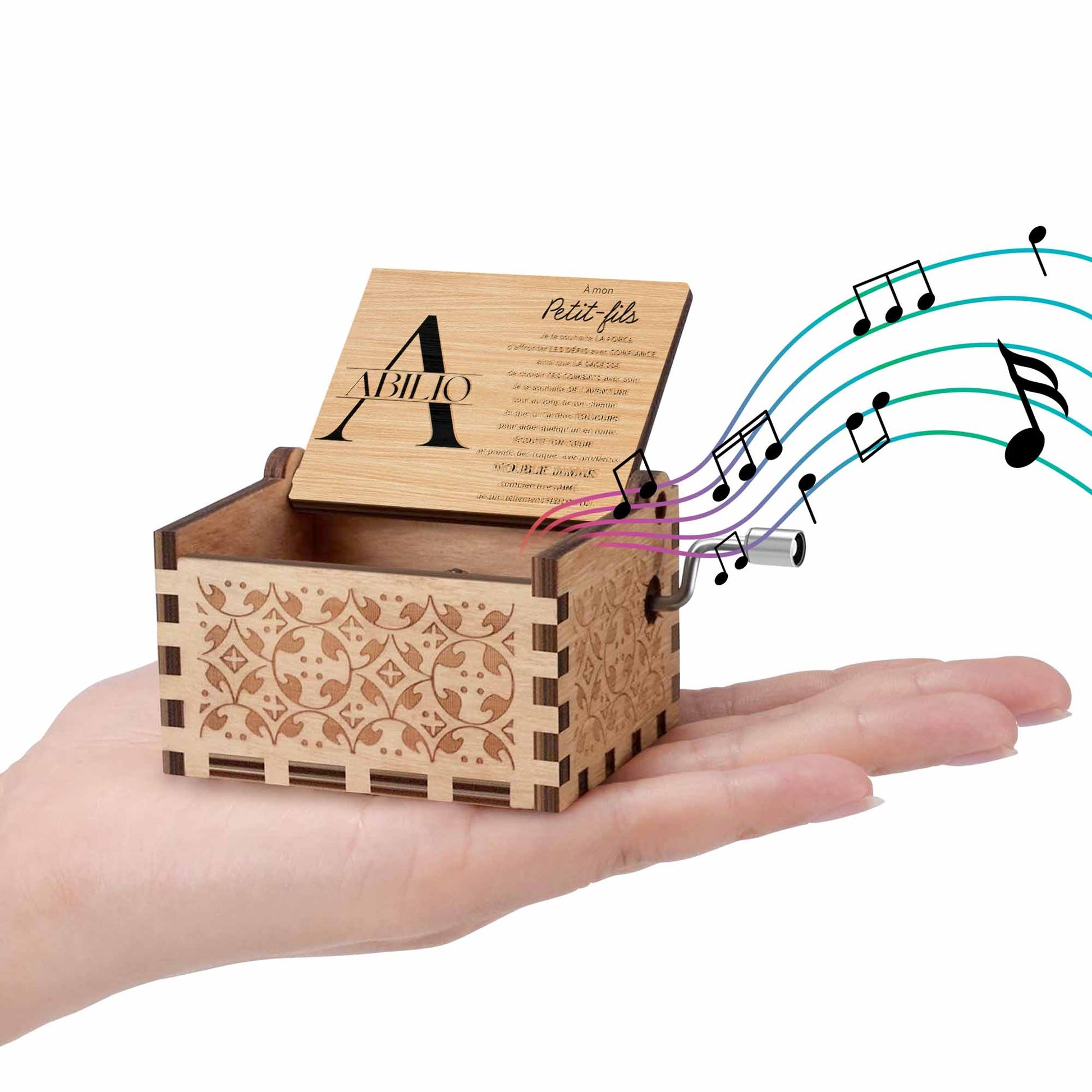 To My Grandson, I Wish You Strength, Wood Music Box