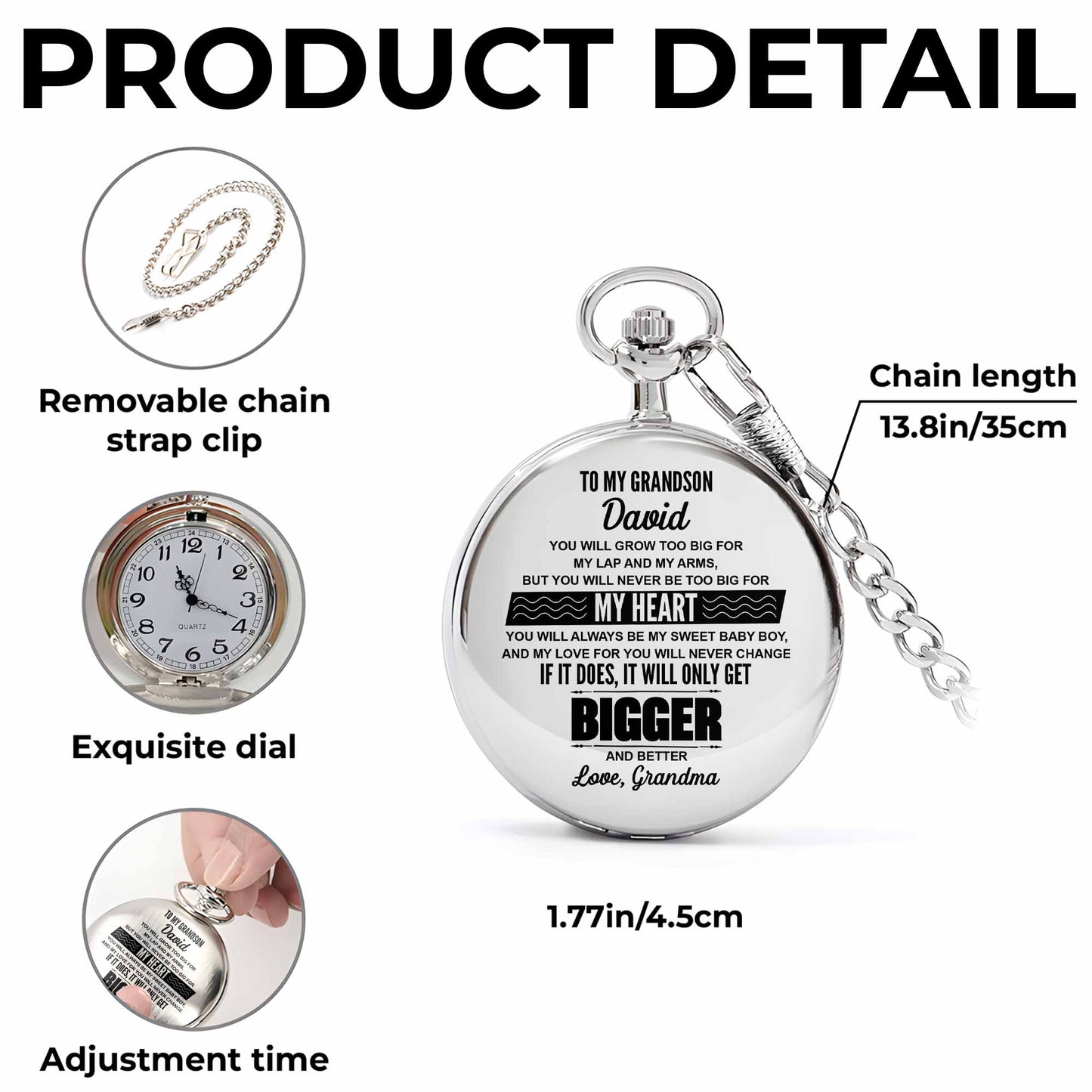 To My Grandson, Love Always Grows, Heart And Waves Design