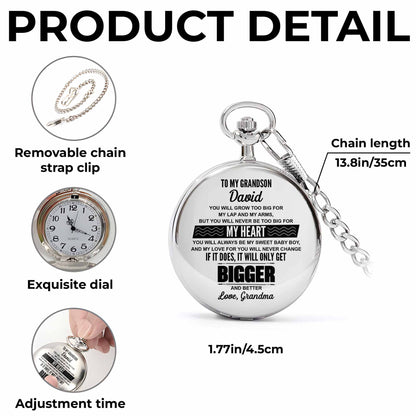 To My Grandson, Love Always Grows, Heart And Waves Design