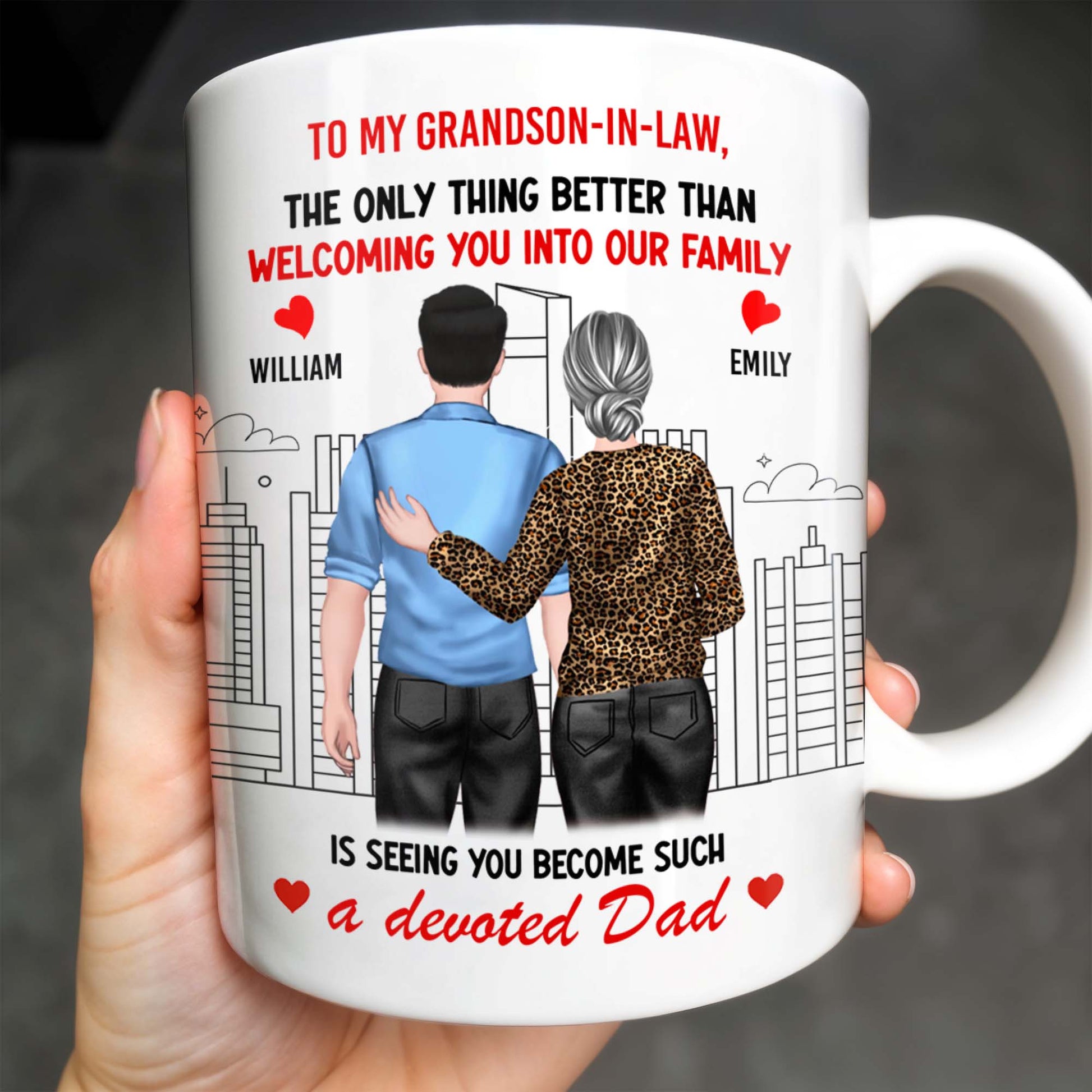 To My Grandson-In-Law, The Only Thing Better Than Welcoming You Into Our Family, Cityscape and Couple