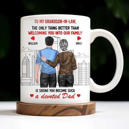 To My Grandson-In-Law, The Only Thing Better Than Welcoming You Into Our Family, Cityscape and Couple