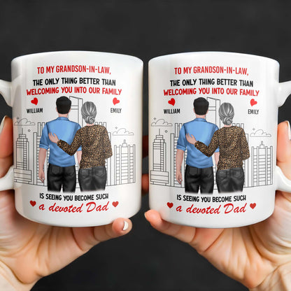 To My Grandson-In-Law, The Only Thing Better Than Welcoming You Into Our Family, Cityscape and Couple