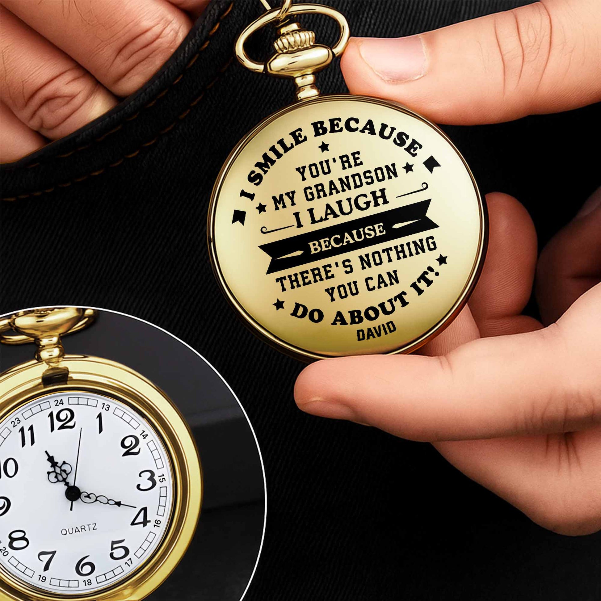 I Smile Because Youre My Grandson I Laugh Because