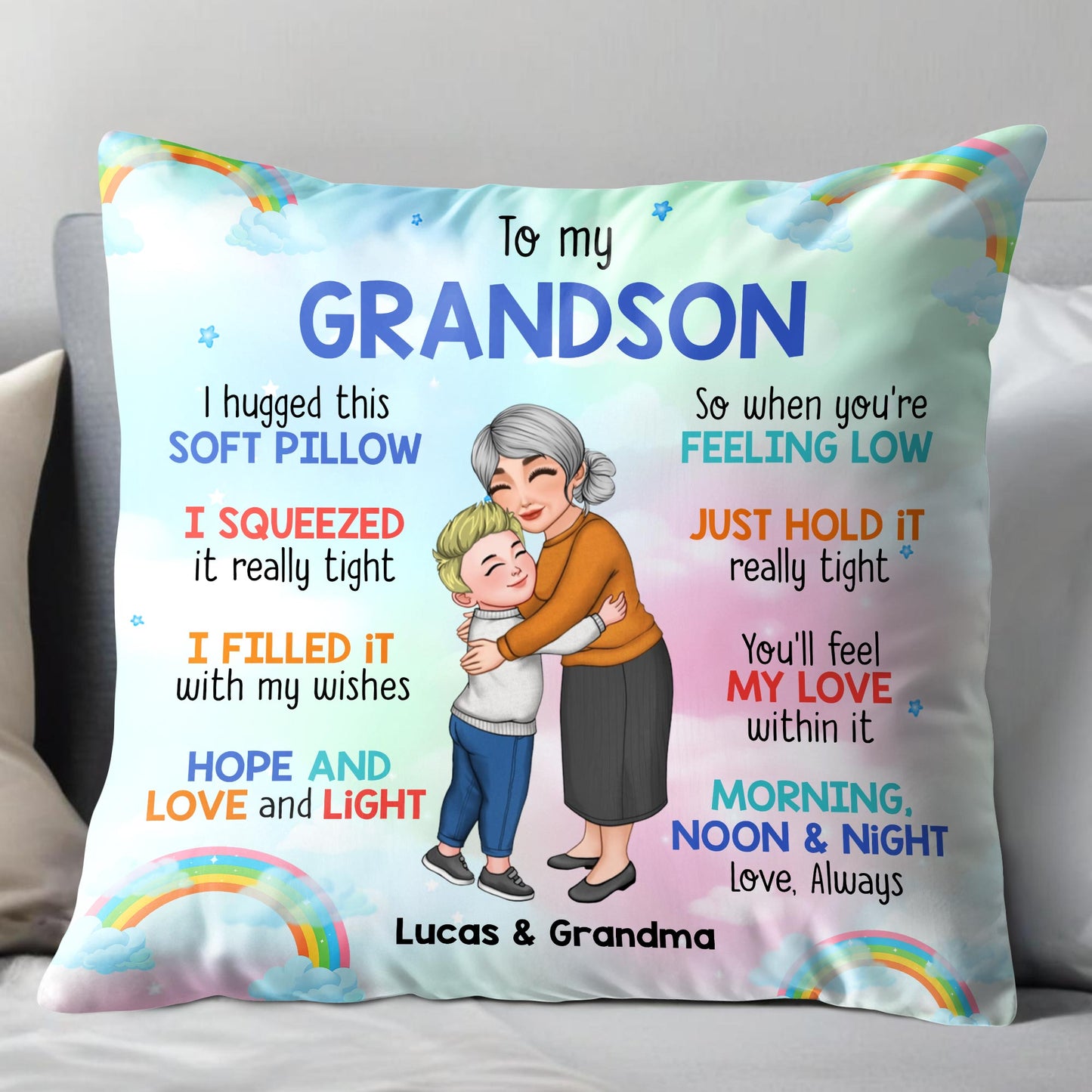 I Hugged This Soft Pillow, Love From Grandma