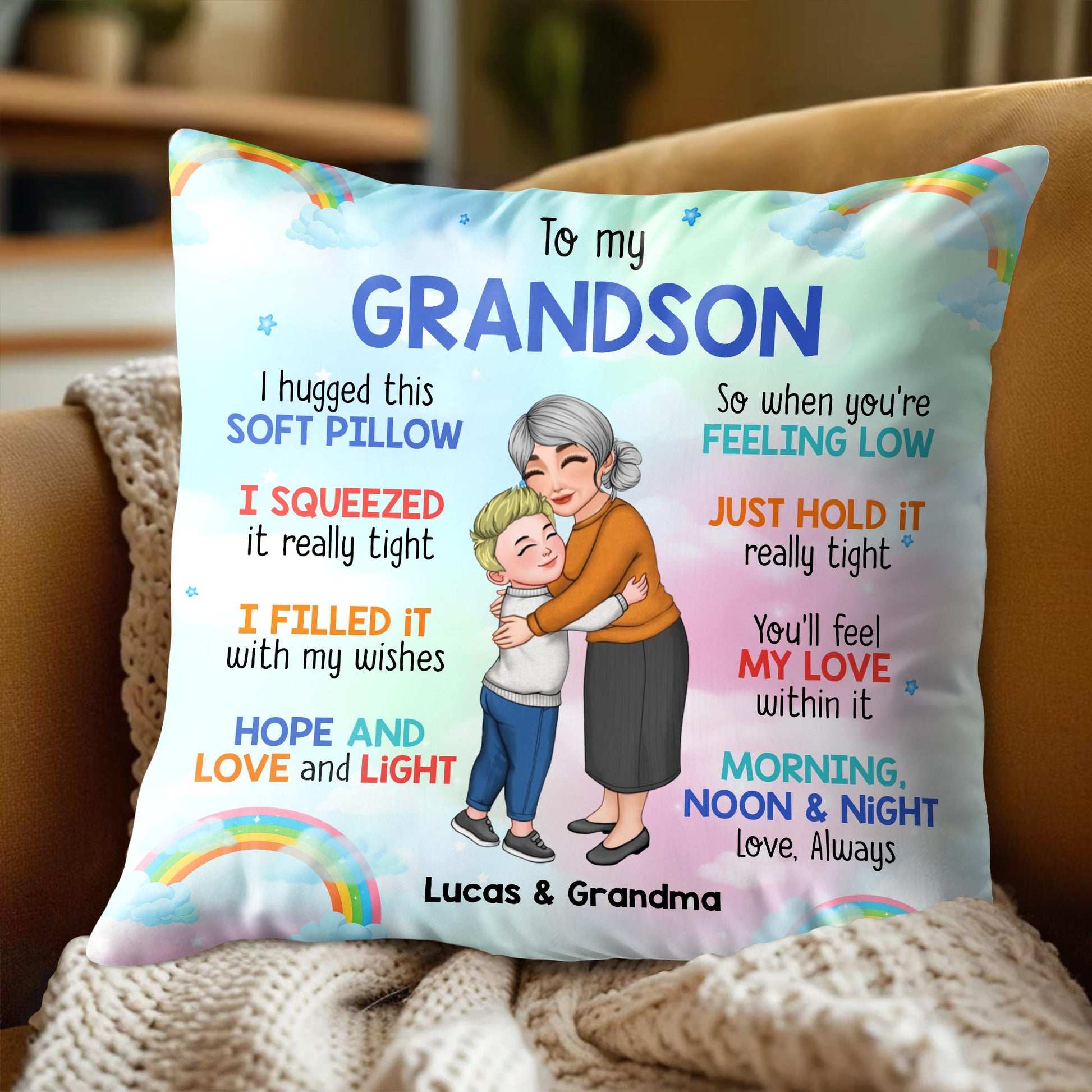 I Hugged This Soft Pillow, Love From Grandma