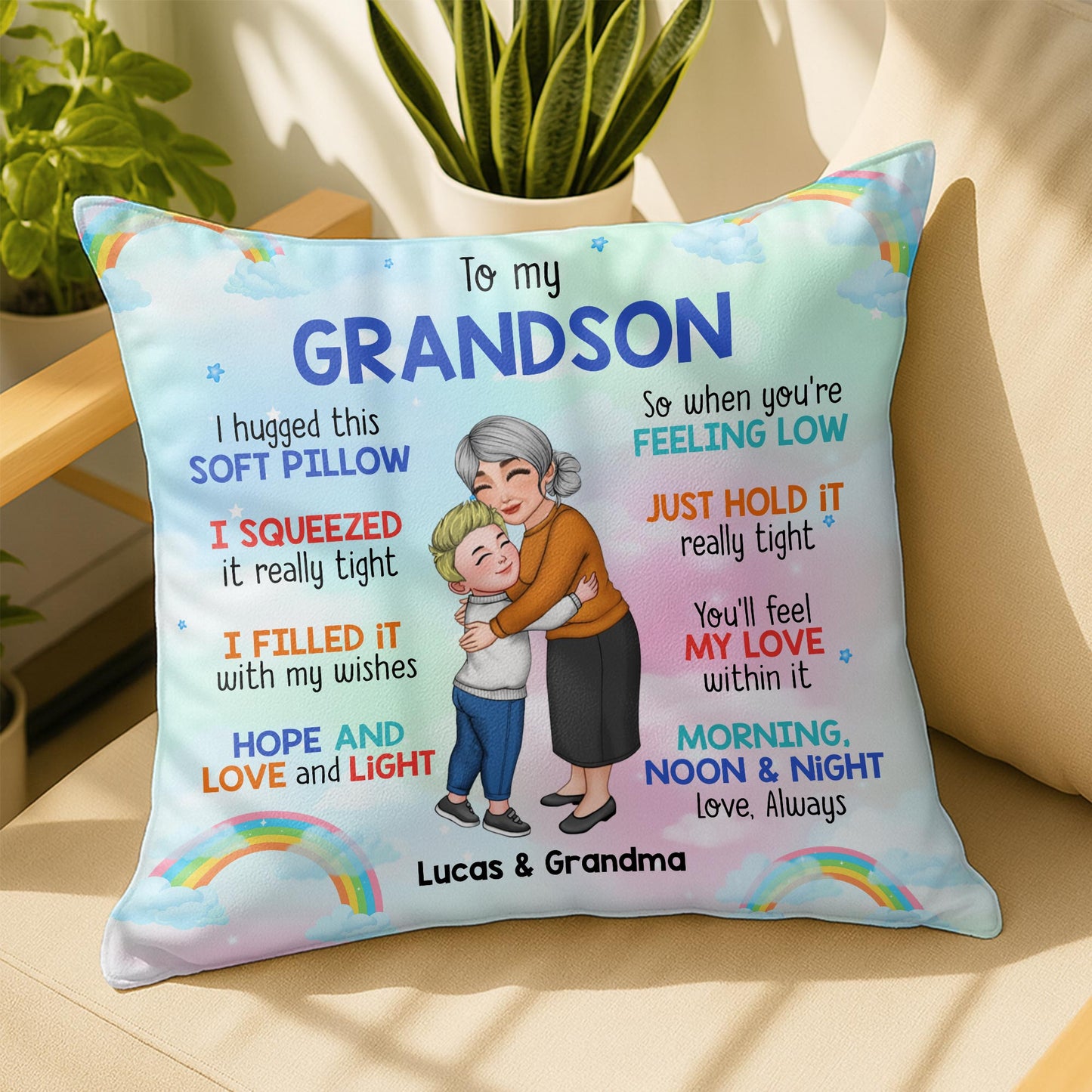 I Hugged This Soft Pillow, Love From Grandma