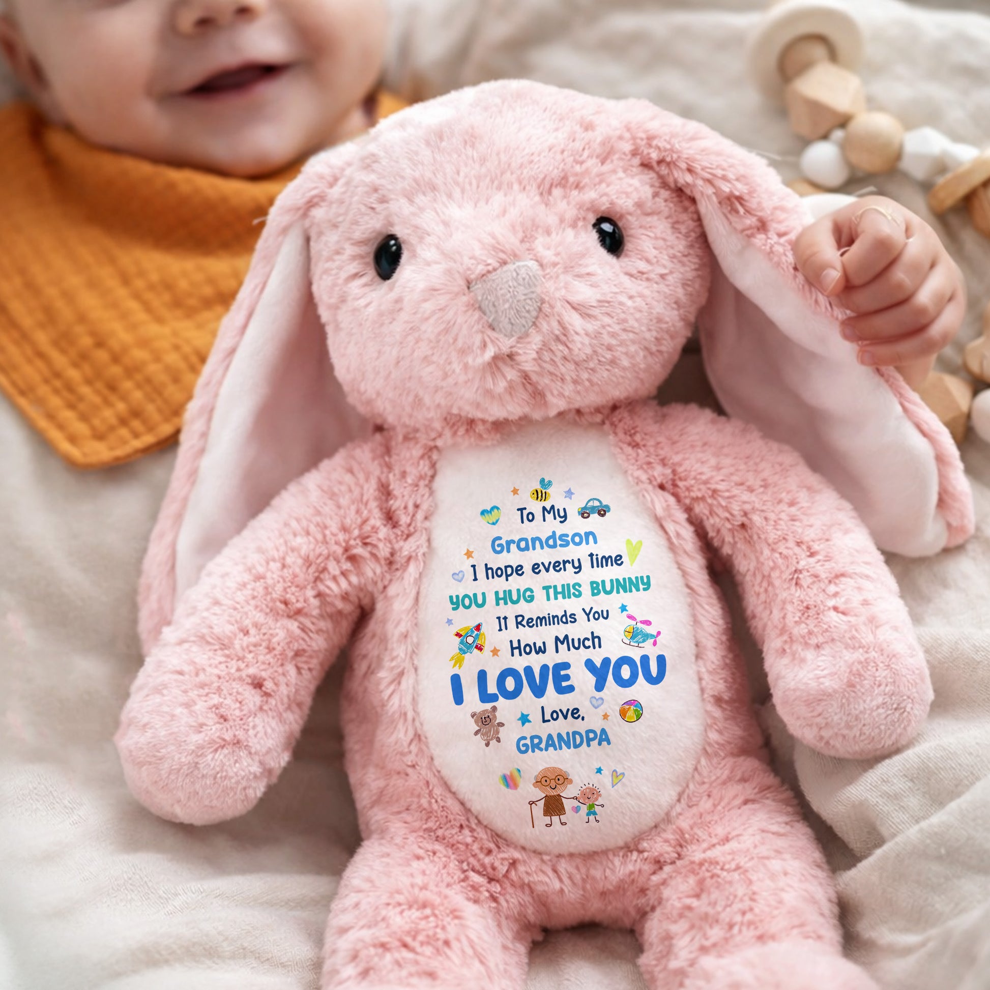 To My Grandson, How Much I Love You Bunny