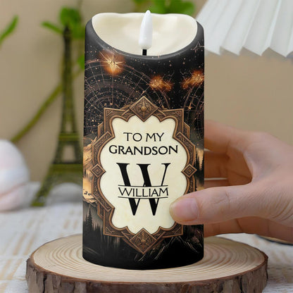 To My Grandson Be Strong And Chase Your Dreams Monogram Mountain