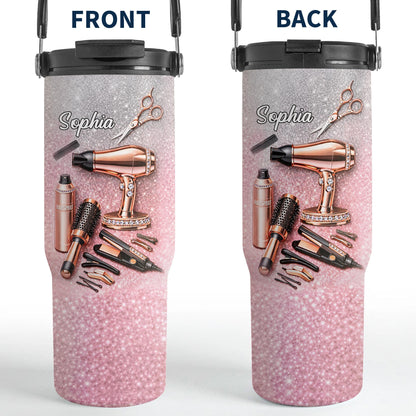 Styling With Passion And Elegance Hair Salon Tools Glitter Design