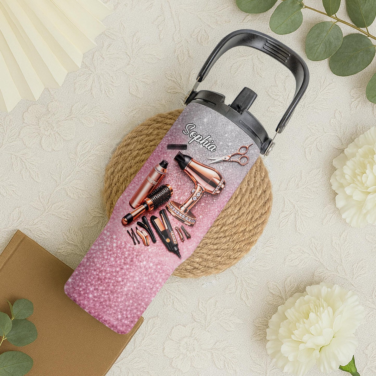 Styling With Passion And Elegance Hair Salon Tools Glitter Design