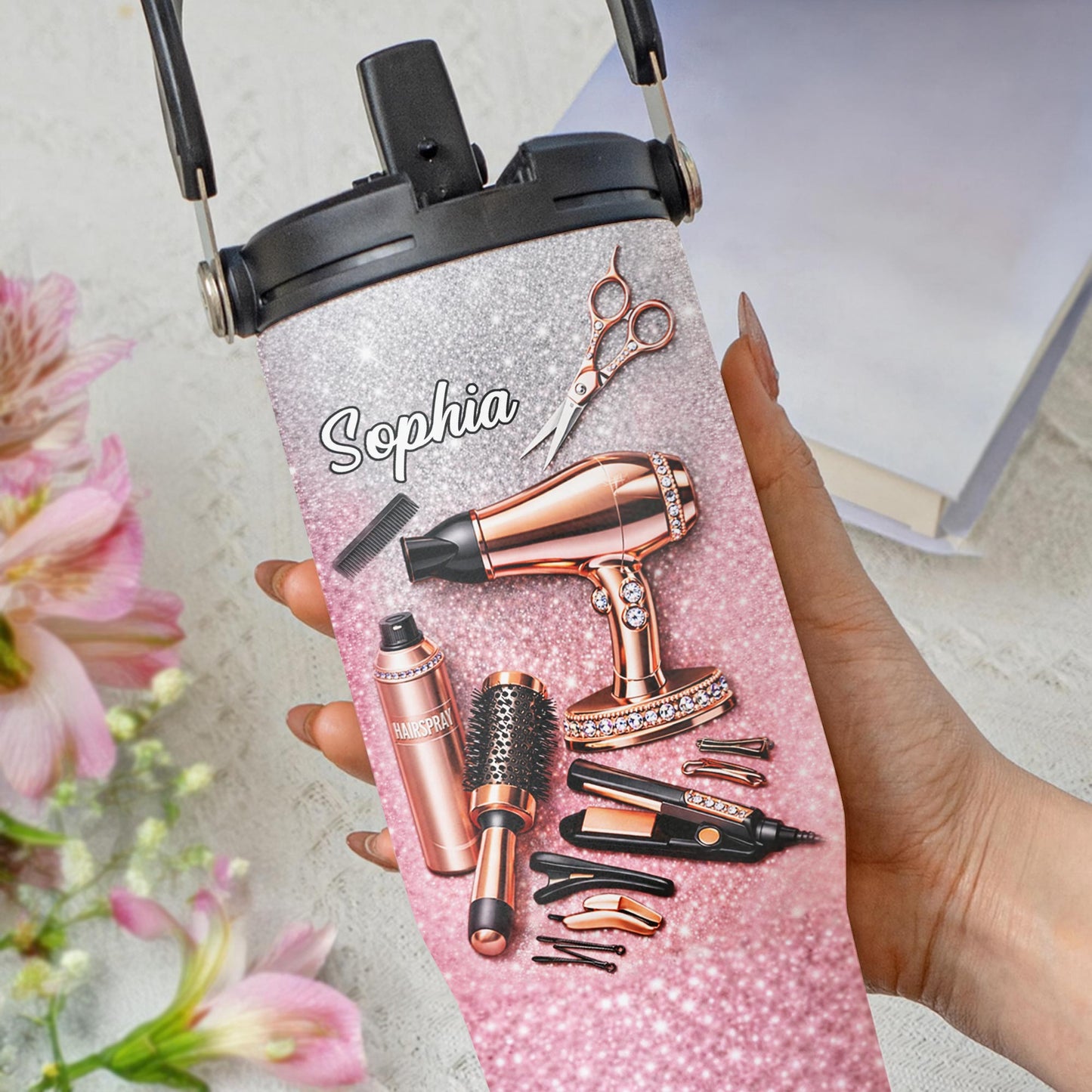 Styling With Passion And Elegance Hair Salon Tools Glitter Design