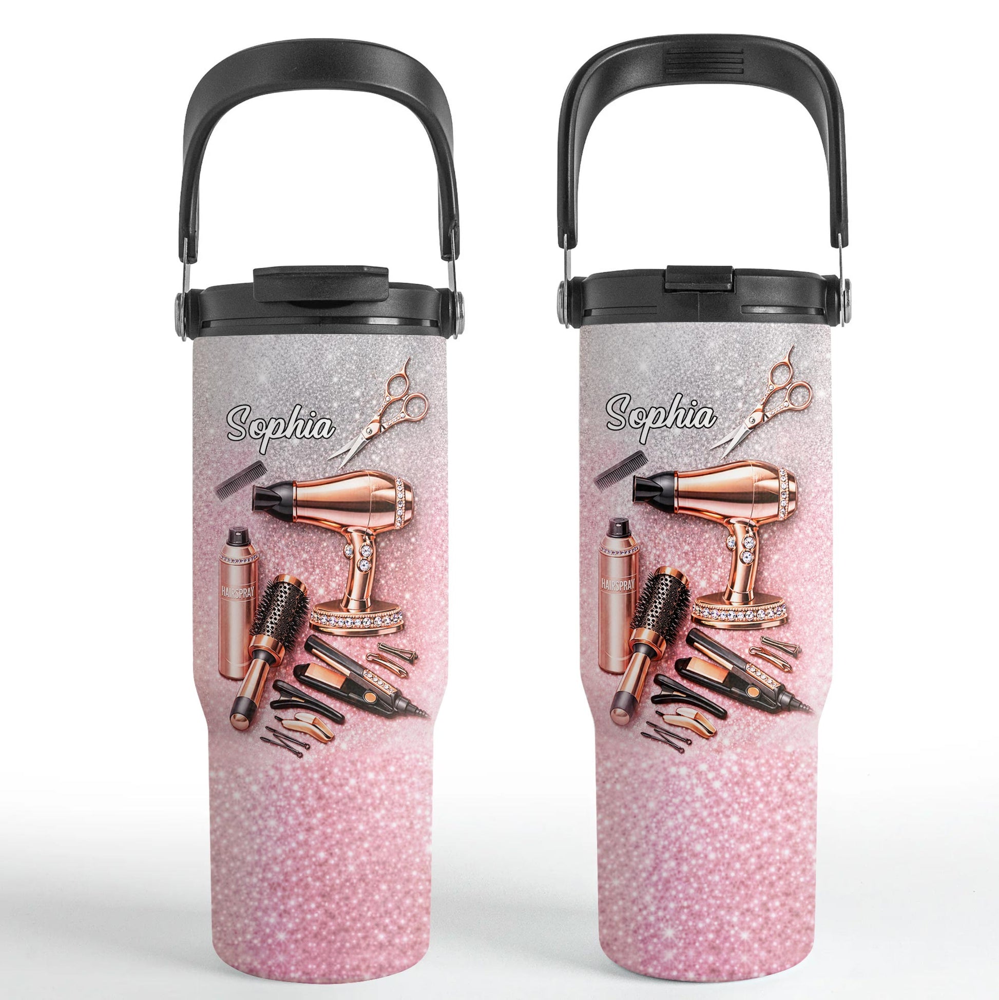 Styling With Passion And Elegance Hair Salon Tools Glitter Design