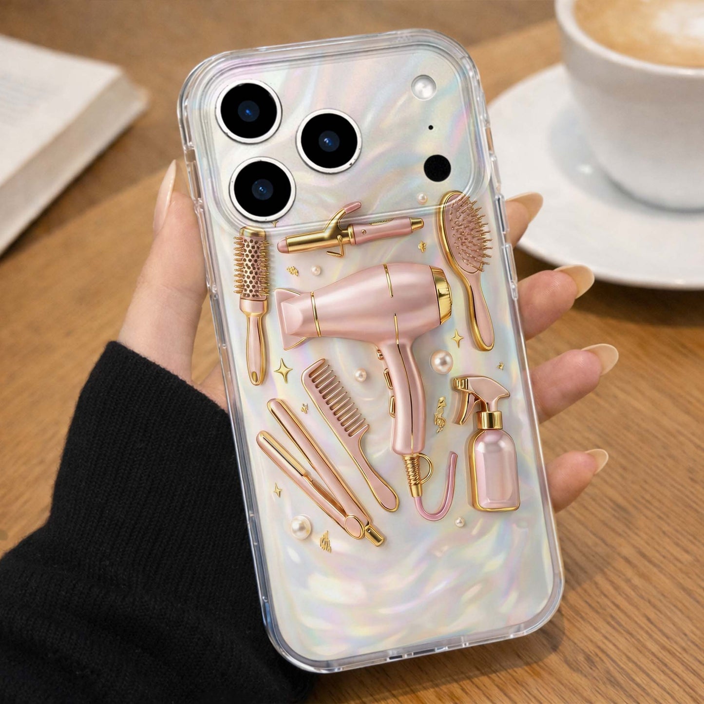 Styling With Love Hair Dryer And Salon Beauty Tools Pattern