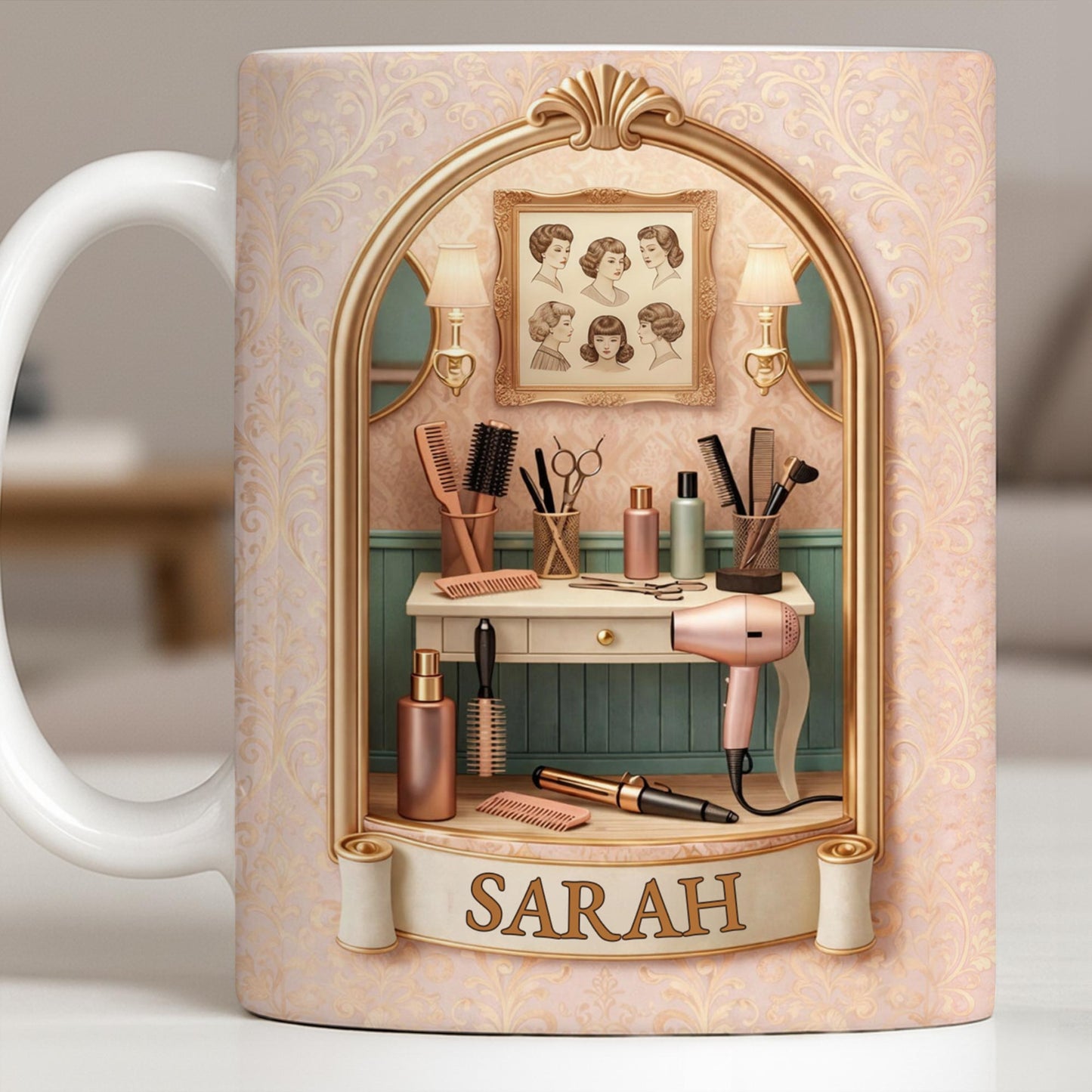 A Talented Hair Stylist Turns Every Day Into A Masterpiece Hair Dryer And Scissors - Personalized Custom Coffee Mug - HAIR076_MG