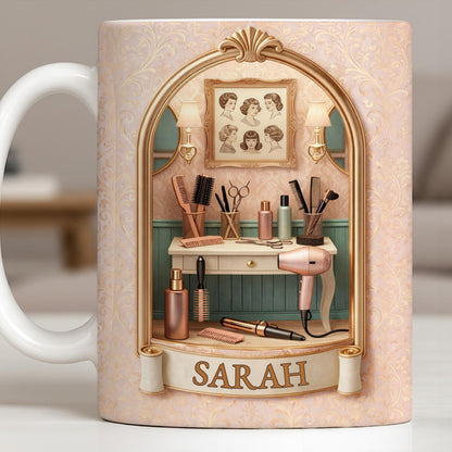 A Talented Hair Stylist Turns Every Day Into A Masterpiece Hair Dryer And Scissors - Personalized Custom Coffee Mug - HAIR076_MG