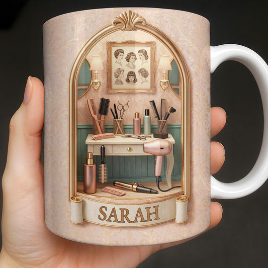 A Talented Hair Stylist Turns Every Day Into A Masterpiece Hair Dryer And Scissors - Personalized Custom Coffee Mug - HAIR076_MG