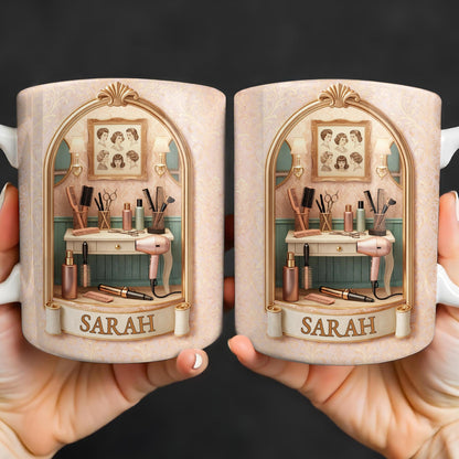 A Talented Hair Stylist Turns Every Day Into A Masterpiece Hair Dryer And Scissors - Personalized Custom Coffee Mug - HAIR076_MG