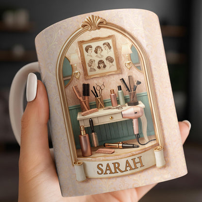 A Talented Hair Stylist Turns Every Day Into A Masterpiece Hair Dryer And Scissors - Personalized Custom Coffee Mug - HAIR076_MG