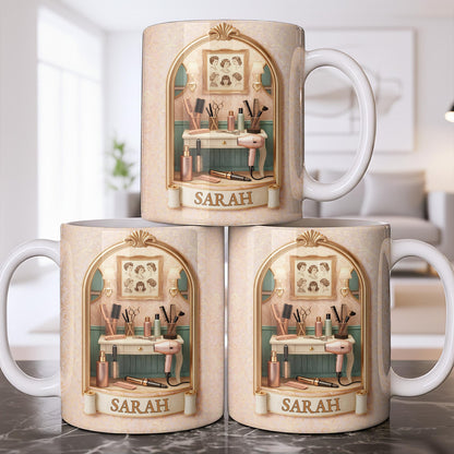 A Talented Hair Stylist Turns Every Day Into A Masterpiece Hair Dryer And Scissors - Personalized Custom Coffee Mug - HAIR076_MG