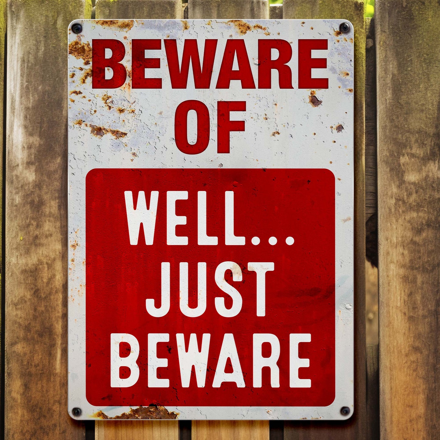 Beware Of Well Just Beware Sign