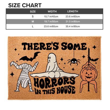 There's Some Horrors In This House Featuring Ghost, Mummy, Pumpkin, Bat