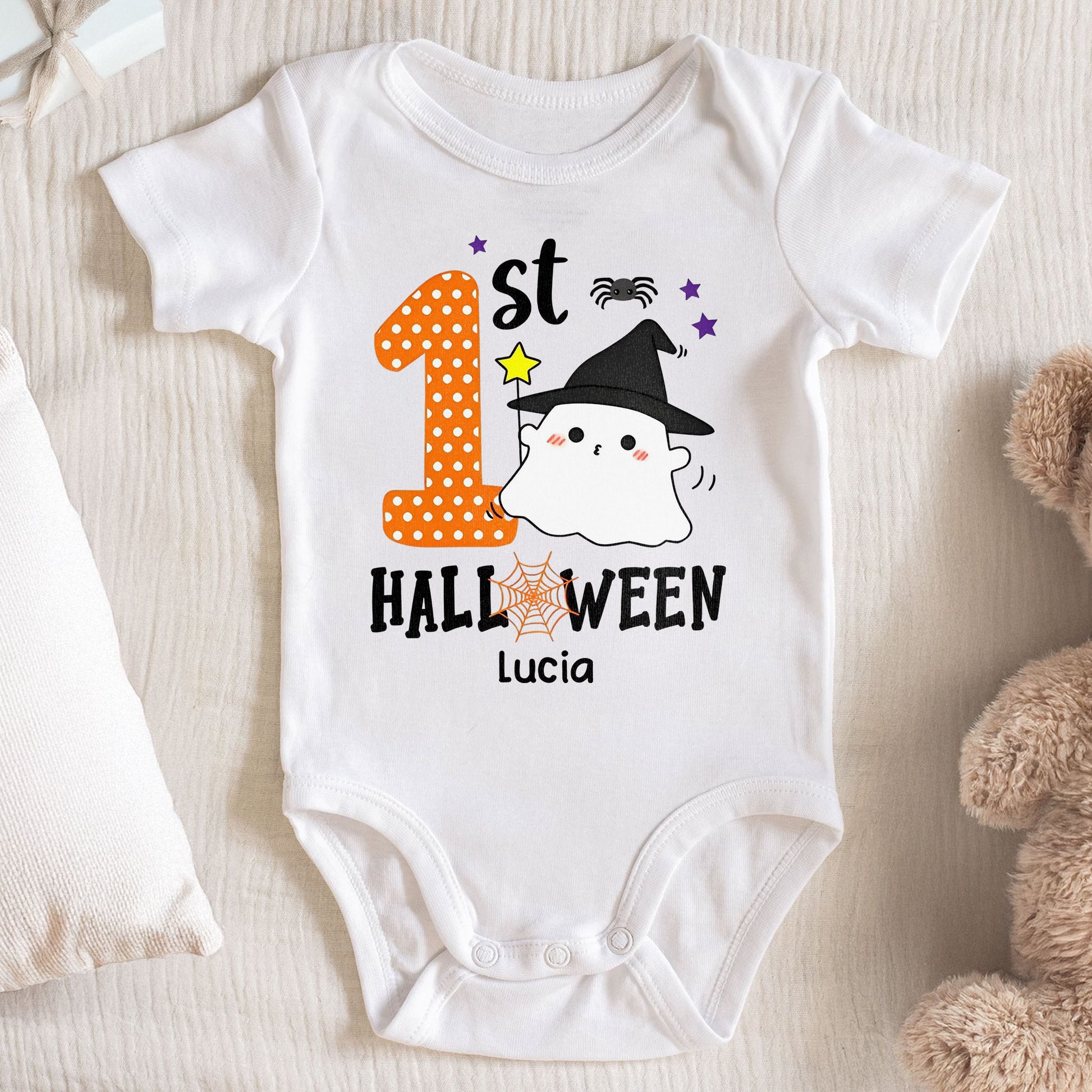 1st Halloween, Cute Ghost and Stars