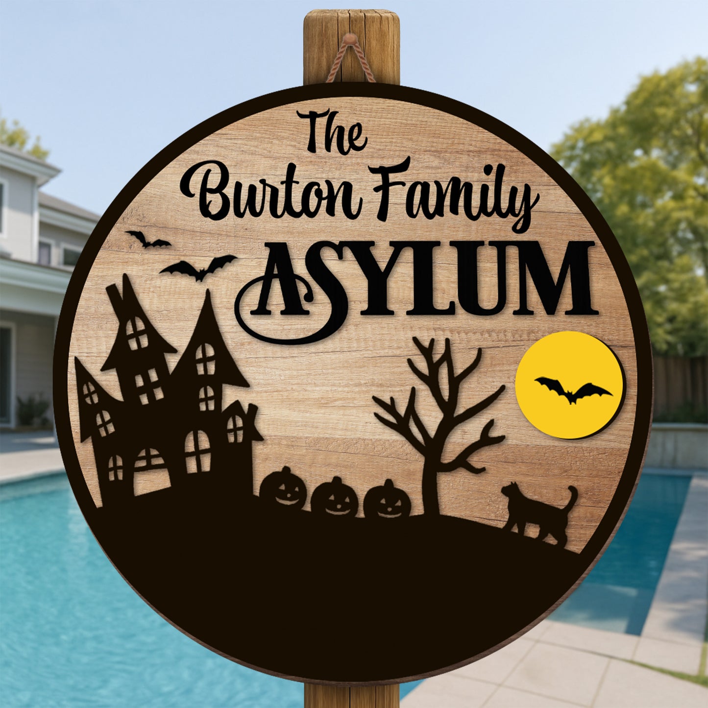 The Burton Family Asylum Haunted House Decor