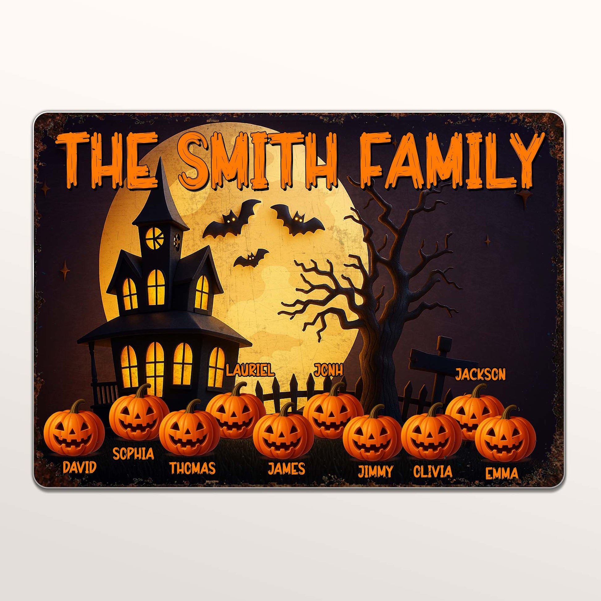 Celebrate Halloween With A Personalized Haunted House And Bats