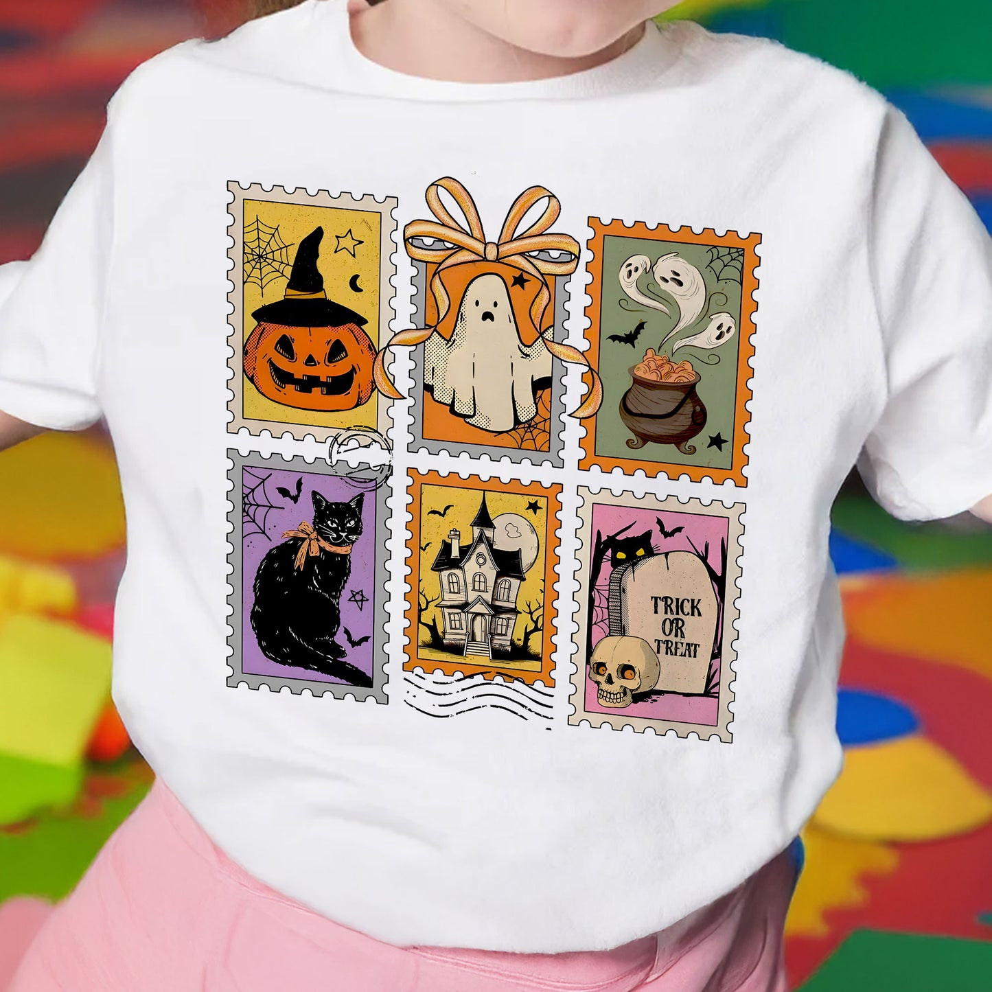 Celebrate Halloween With Ghost, Cat, Pumpkin, Haunted House