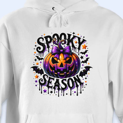 Spooky Season With Pumpkin And Bats