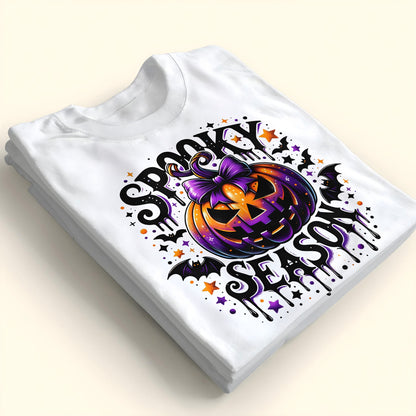 Spooky Season With Pumpkin And Bats