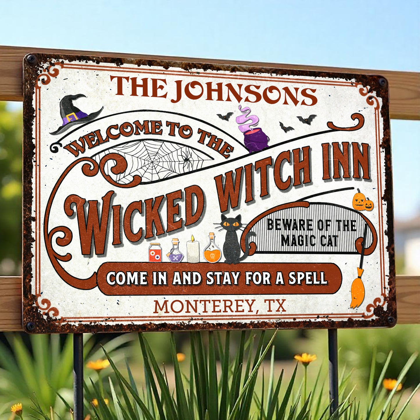 Welcome To The Wicked Witch Inn, Beware Of The Magic Cat