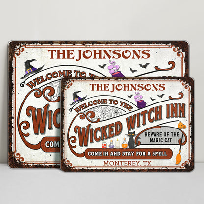 Welcome To The Wicked Witch Inn, Beware Of The Magic Cat