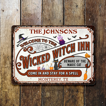 Welcome To The Wicked Witch Inn, Beware Of The Magic Cat