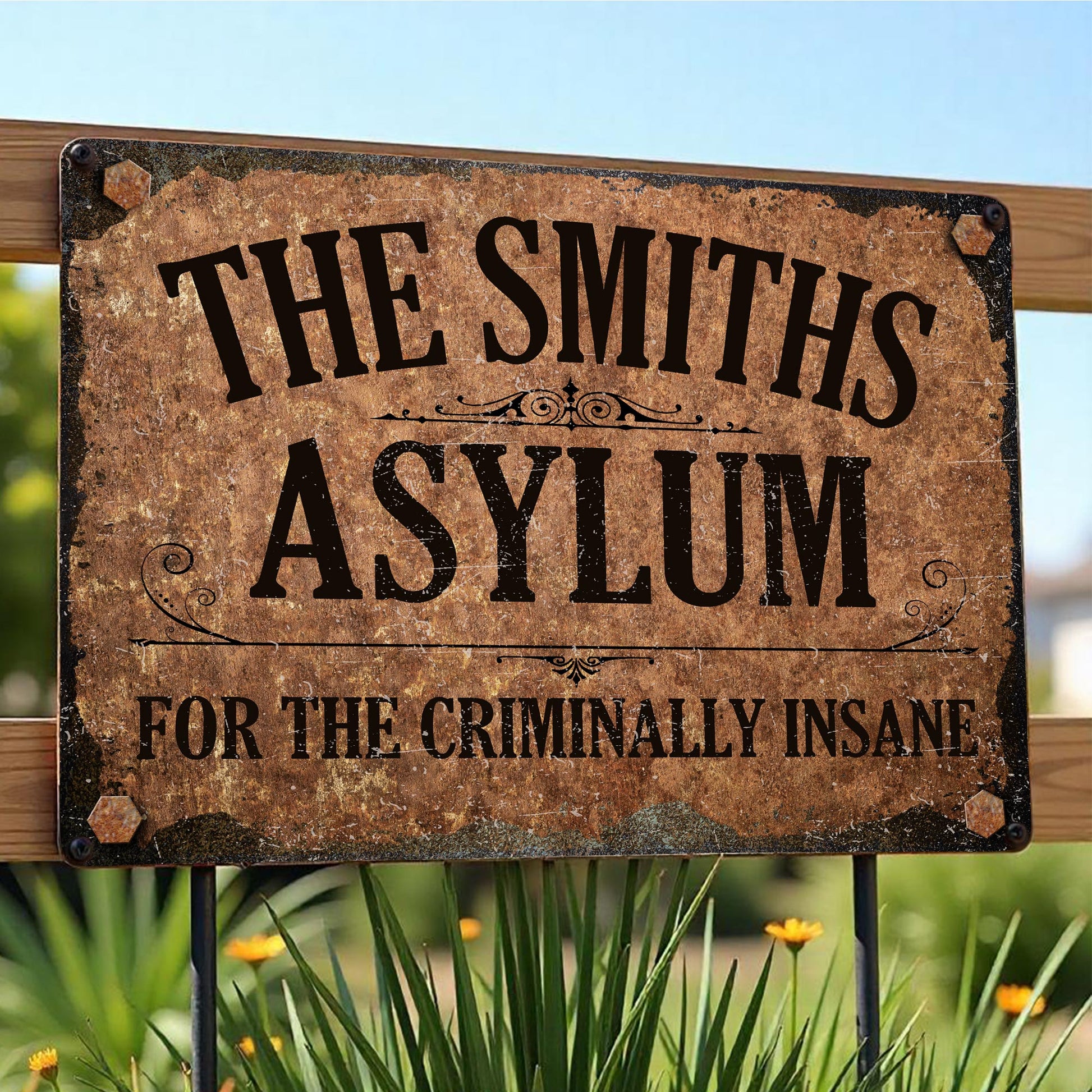 For The Criminally Insane Vintage Sign