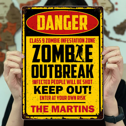 Danger Zombie Outbreak Warning Sign