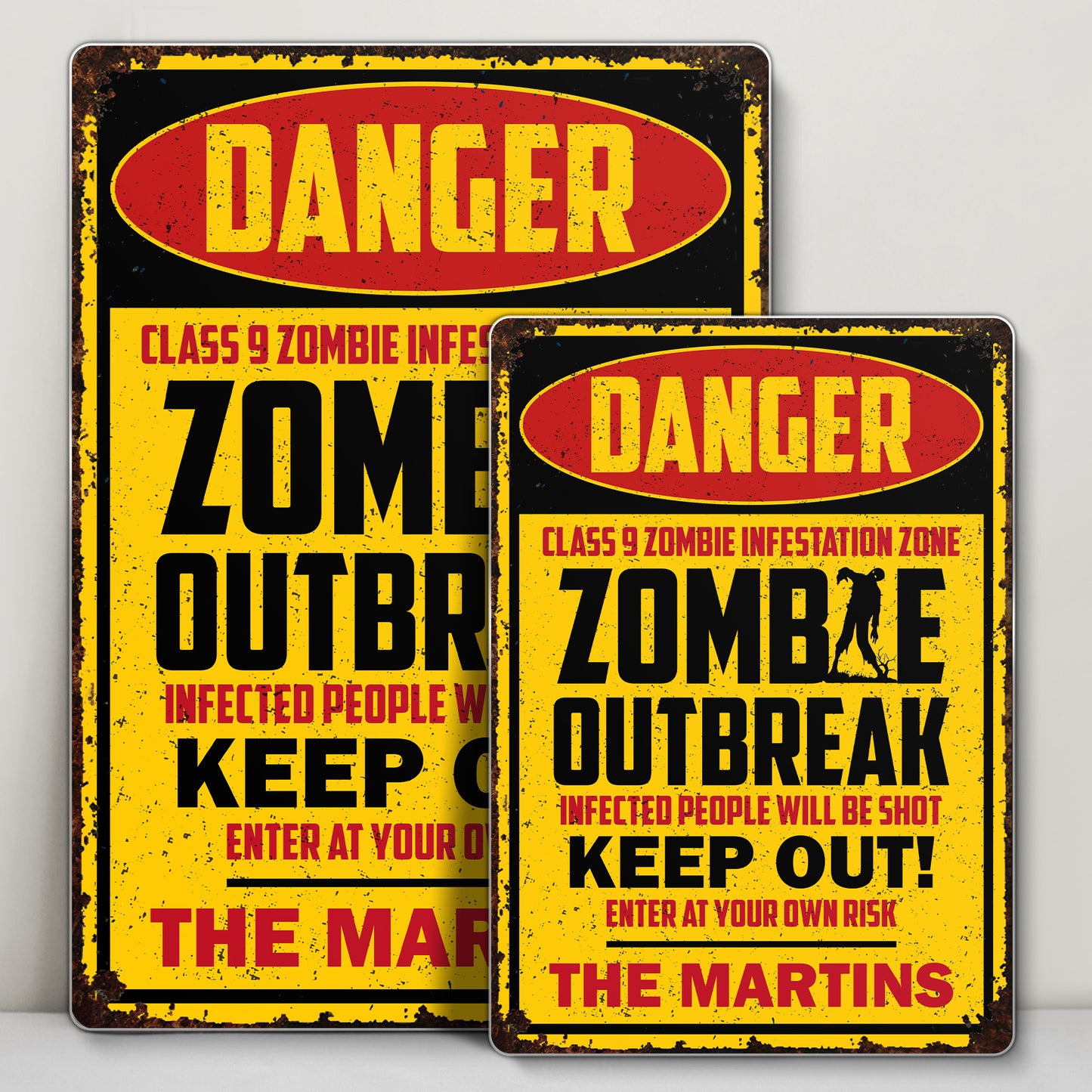 Danger Zombie Outbreak Warning Sign