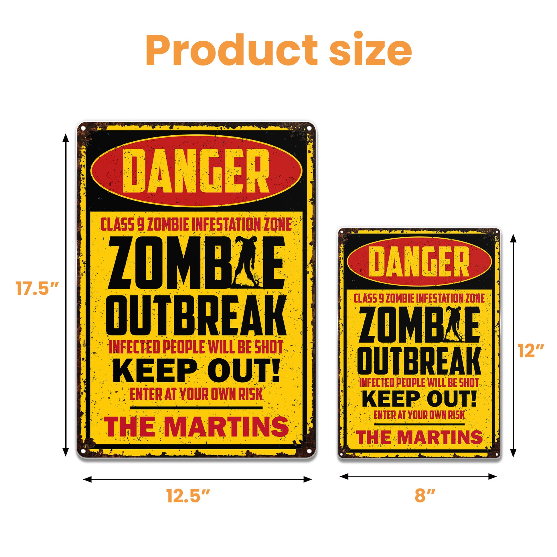Danger Zombie Outbreak Warning Sign