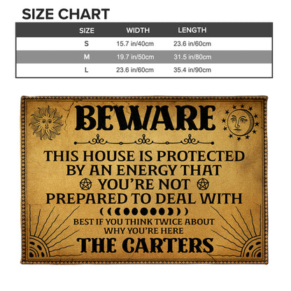 Beware This House Is Protected By An Energy, Sun Moon Stars Design