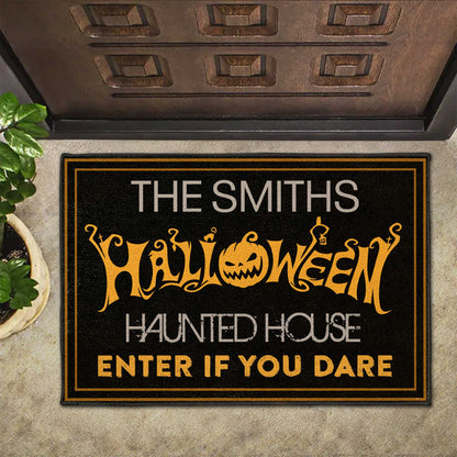 Halloween Haunted House Enter If You Dare Pumpkin Lantern