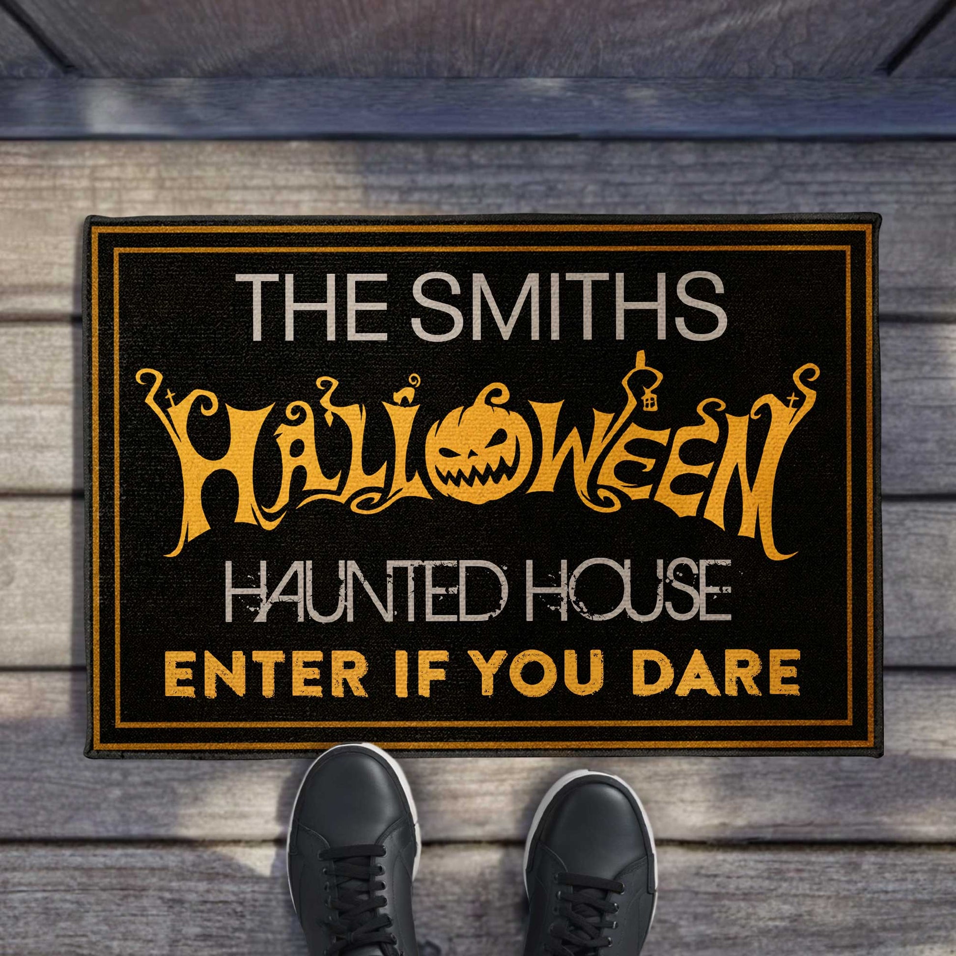 Halloween Haunted House Enter If You Dare Pumpkin Lantern