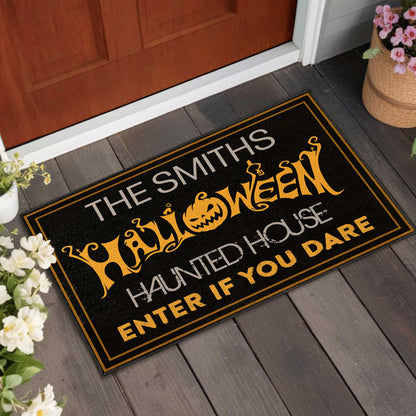 Halloween Haunted House Enter If You Dare Pumpkin Lantern