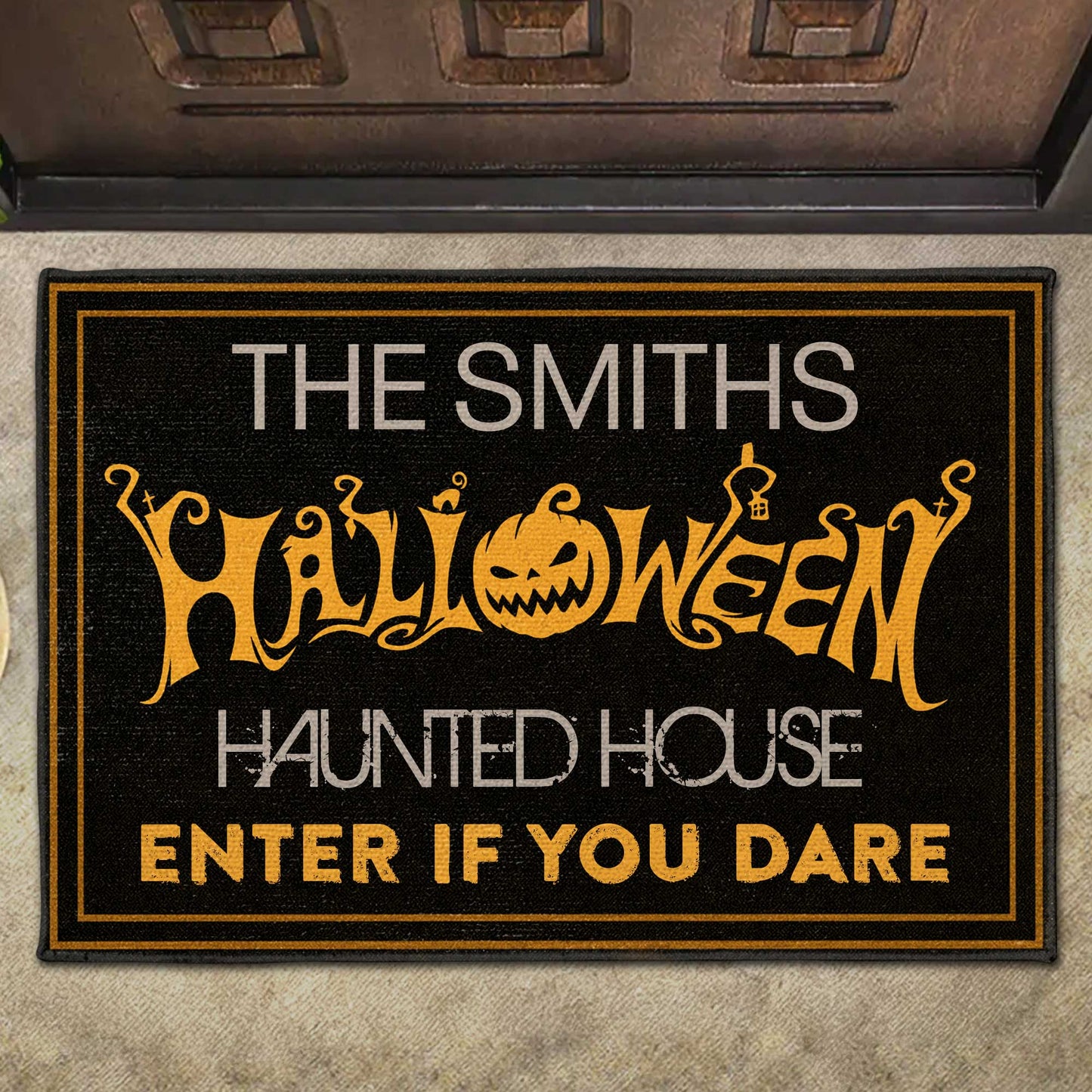 Halloween Haunted House Enter If You Dare Pumpkin Lantern